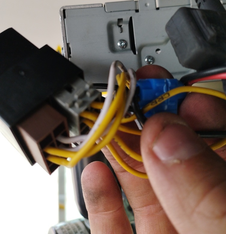 Detailed view of installed cabling